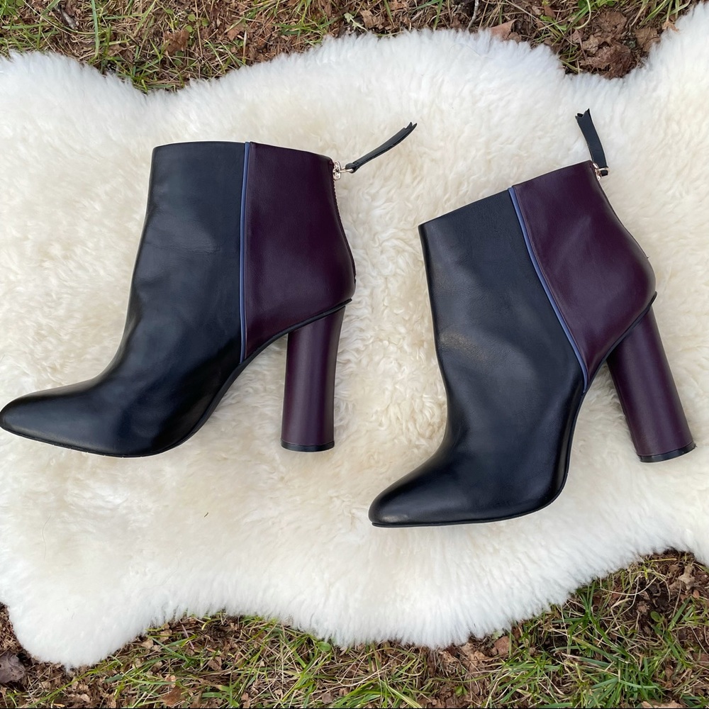 Cabi Bisset Leather Color Block Booties